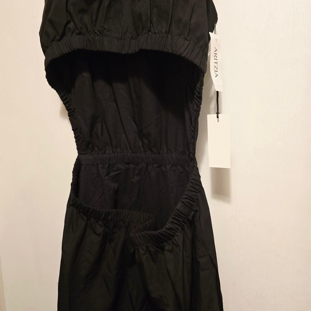 Babaton Cella Poplin Dress by Aritizia NWT Black, cut out maxi lined size large - Picture 8 of 9
